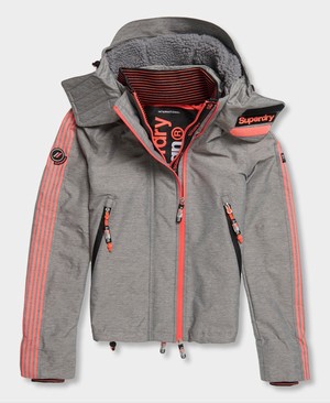 Superdry Limited Edition Hit Hood SD-Windcheater Női Kabát Világos Szürke/Korall | QWDTM2536